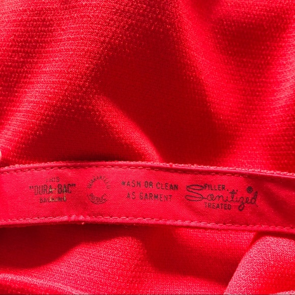 Vintage 70s Red Belted A-Line ILGWU USA Made Midi Skirt - Picture 13 of 14